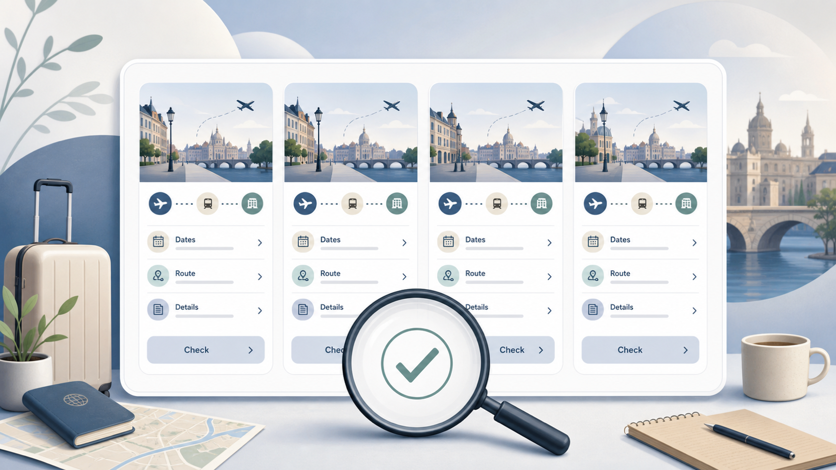 Editorial comparison illustration